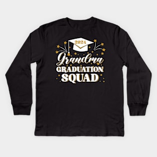 2024 graduation squad custom with name tee Personalized grad squad 2024 Congrats Grad Class of 2024 Graduation copy Kids Long Sleeve T-Shirt